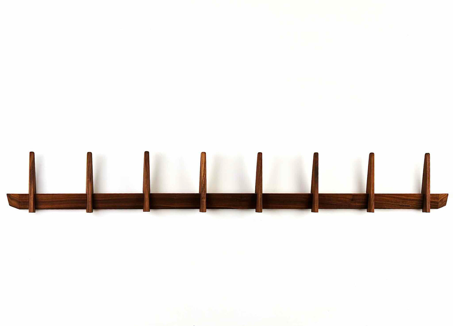 Knagerække valnød, lang, 120cm