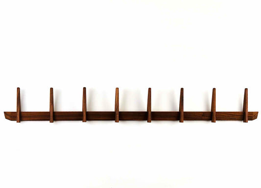 Knagerække valnød, lang, 120cm