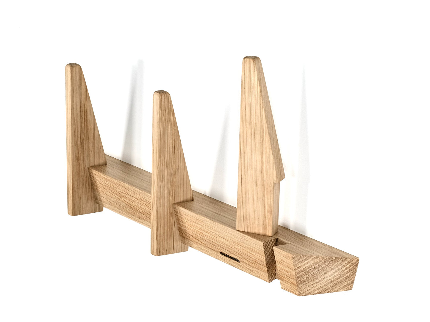 Knagerække knage design moderne-enkel bæredygtig træ egetræ nordisk dansk skandinavisk fra HJULER DESIGN 45cm