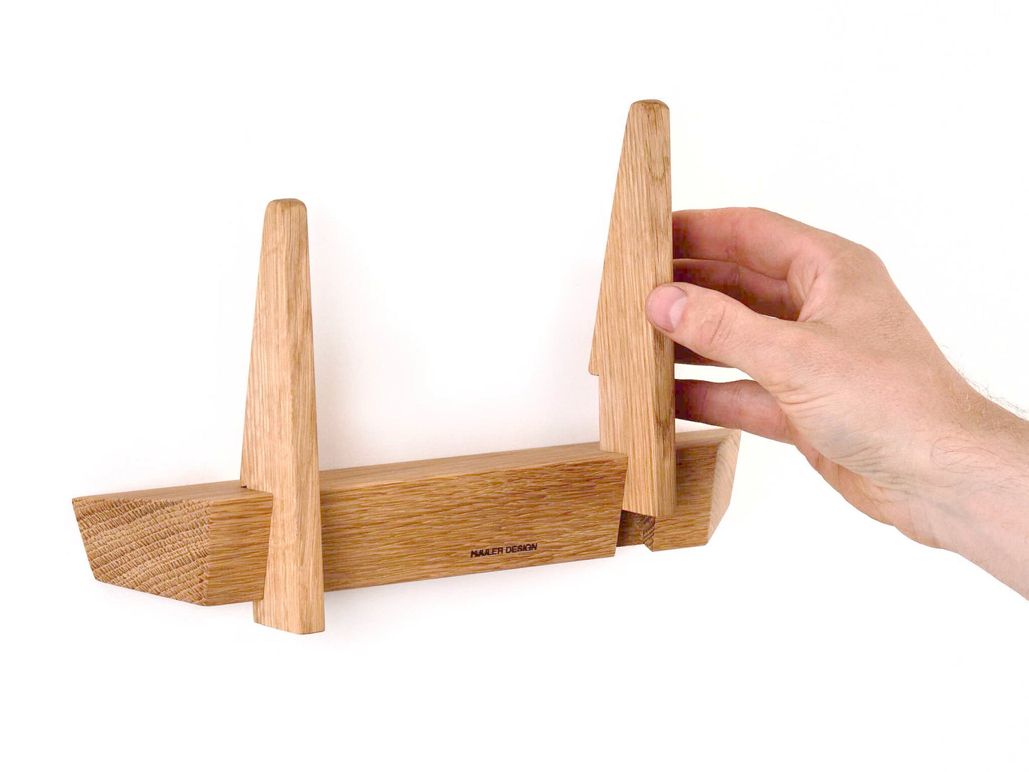 nagerække enkel moderne design træ egetræ bæredygtig dansk fra HJULER DESIGN