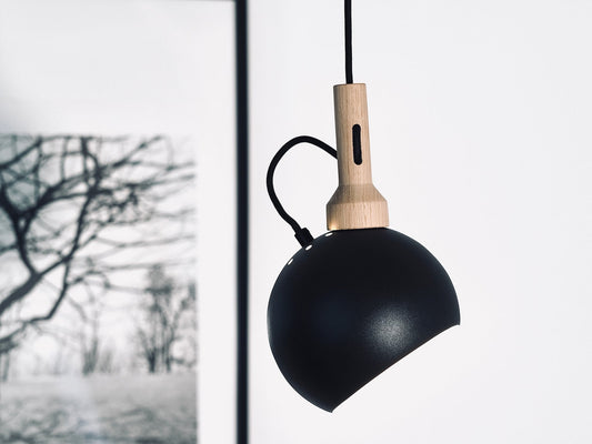 Lampe pendel loftslampe design lys egetræ dansk